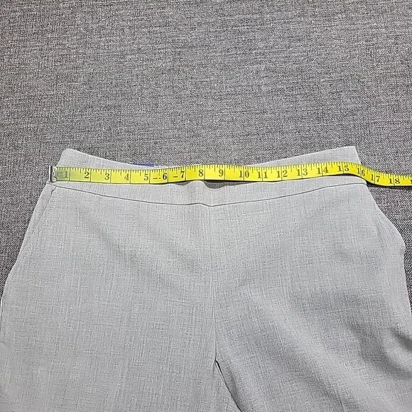 Hilary Radley Womens Pull On Ankle Pants with Pockets Large Size Heather Gray - Picture 2 of 9